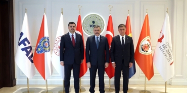 İçişleri Bakanı Mustafa Çiftçi, Eyüp Kadir İnan ve Cemil Tugay’ı Kabul Etti